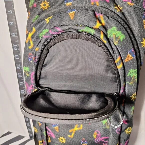 Vibedration Hydration Backpack w/o bladder - Neon Tropical  display picture 2